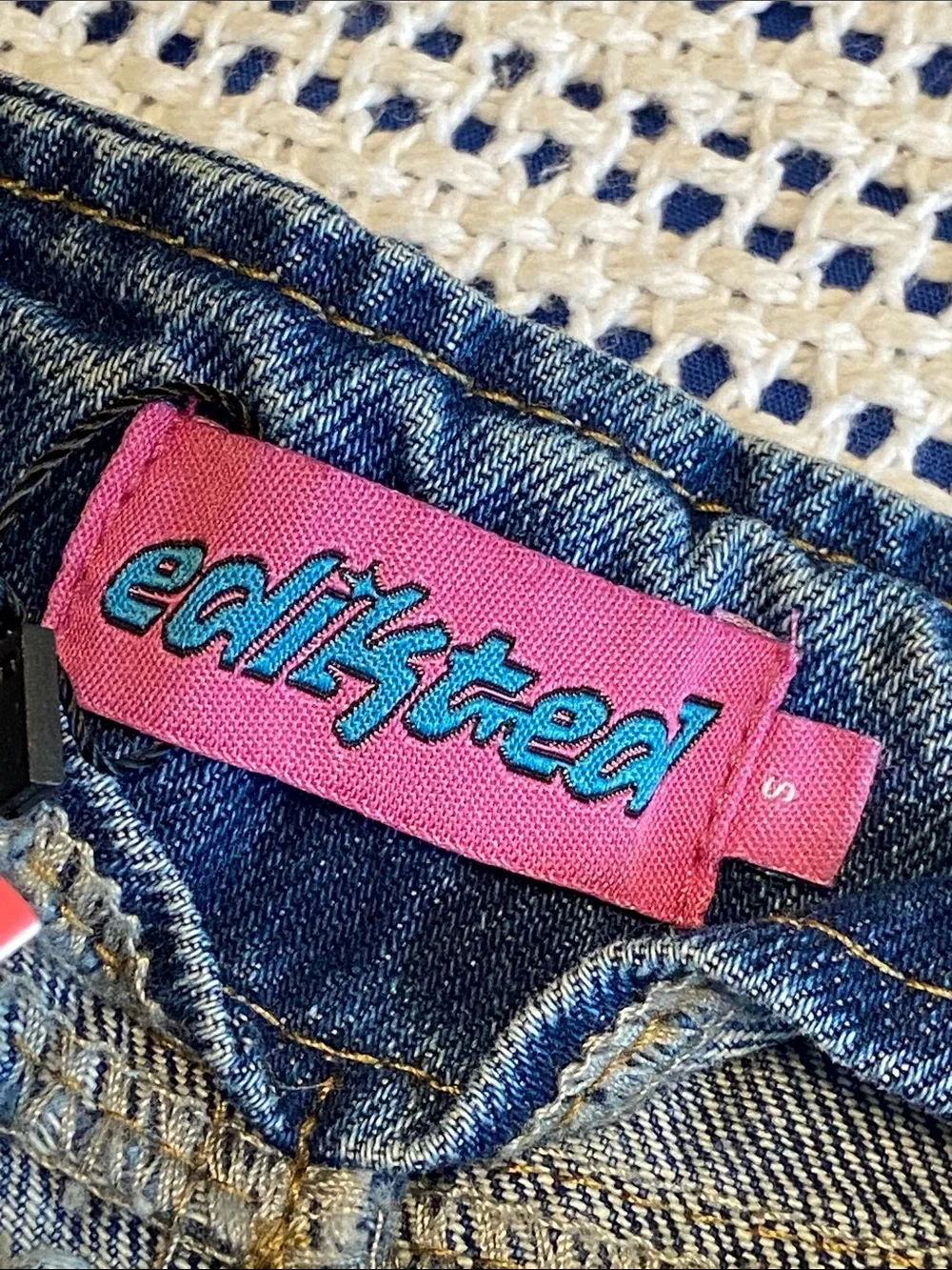 Edikted ultra wide-leg denim jeans low to medium rise New Size Small